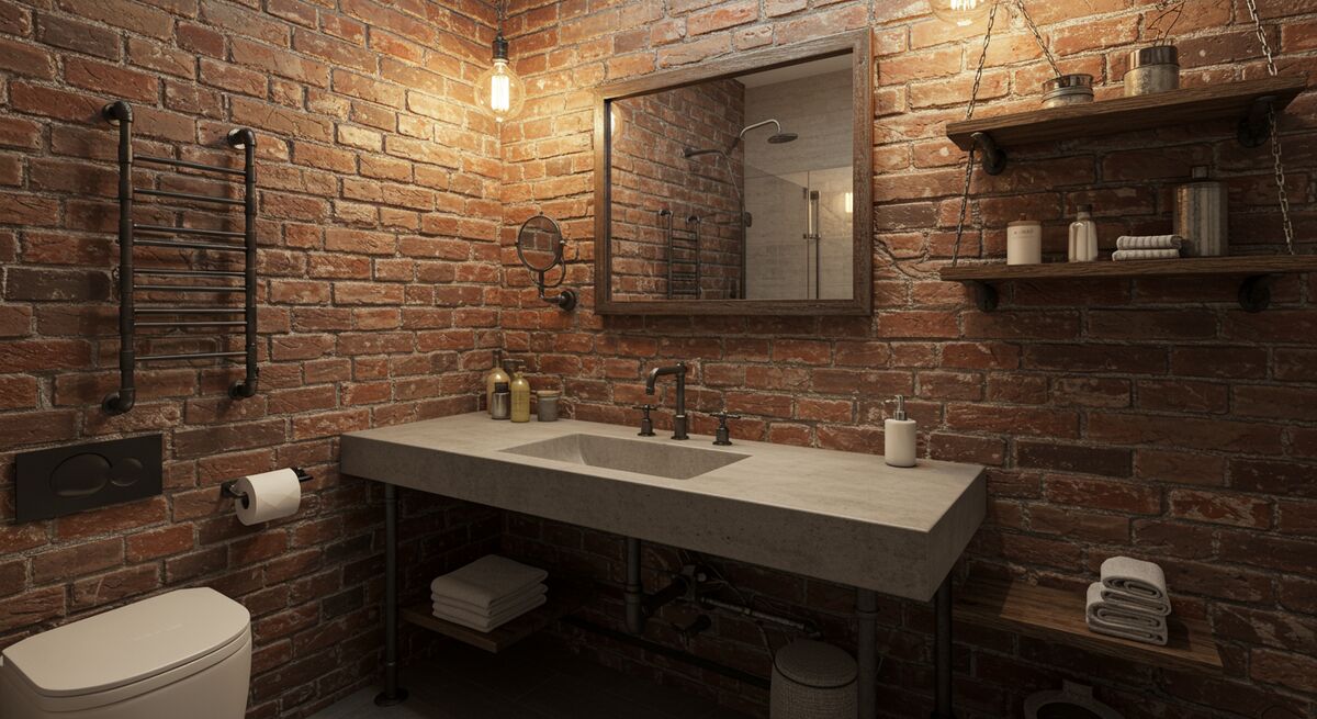 Industrial bathroom design